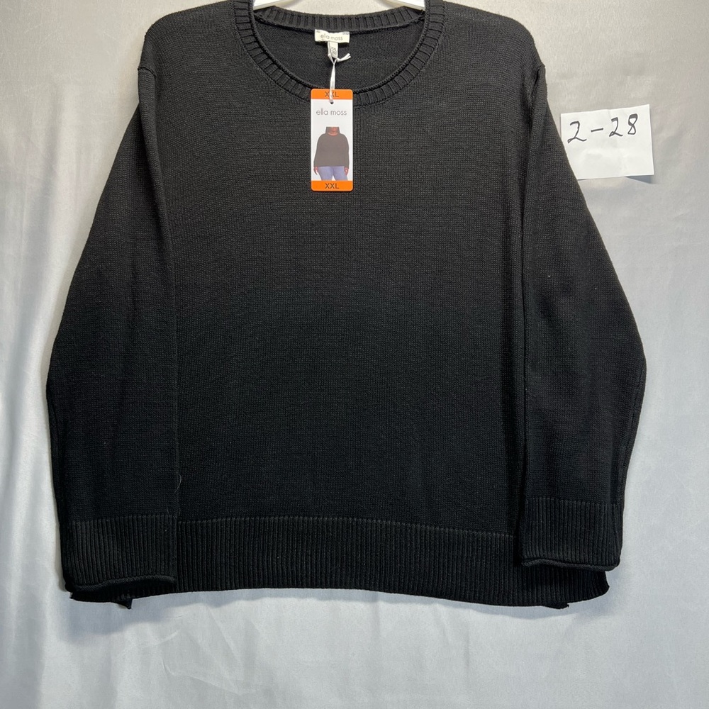 Ella Moss Black Crewneck Sweater